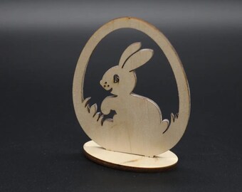 Easter decor, Rabbit decor, Easter decoupage, Wood figure blank, Wood ornaments, Plywood furniture, Easter rabbit, Plywood decoupage