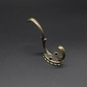 Vintage Brass Wall Hook, The furniture hanger, Hook, Wall hook, Bronze hook 80x28 mm
