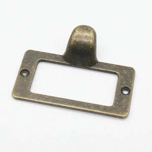 Metal accessories for furniture, Set of 5 Old bronze handles, Furniture handles, Drawer handle, Knobs Kitchen Drawer, Pull handles 56x44 mm
