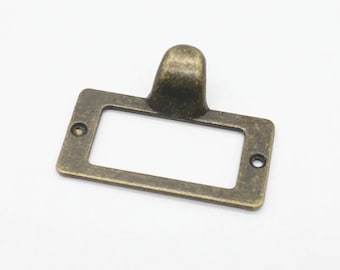 Metal accessories for furniture, Set of 5 Old bronze handles, Furniture handles, Drawer handle, Knobs Kitchen Drawer, Pull handles 56x44 mm