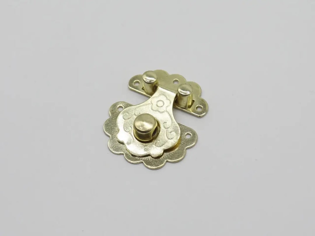 Wooden Box Locks, Vintage Lock, Small Box Hardware, Decorative Latch