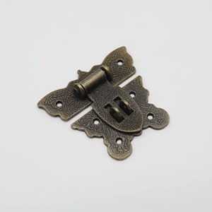Antique Butterfly Latch Hasp, Vintage lock, Latch for boxes, Furniture Buckle, Fastener, Decorative Latch for Box, Gift box latches, 58х50mm