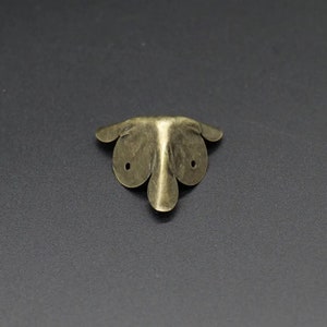 Antiekbrons hoekstuk 24 x 24 mm, set van 5 metalen bovenhoeken voor decoratie, elegante decoratieve hoekbeschermer voor boeken, lijsten, dozen