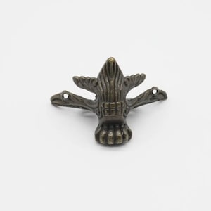 Set van 4 vintage doosvoet, decoratieve elementen, meubeldecor, metalen meubelpoten, woondecoratie, kunstdecor, uniek interieur 65х45 mm