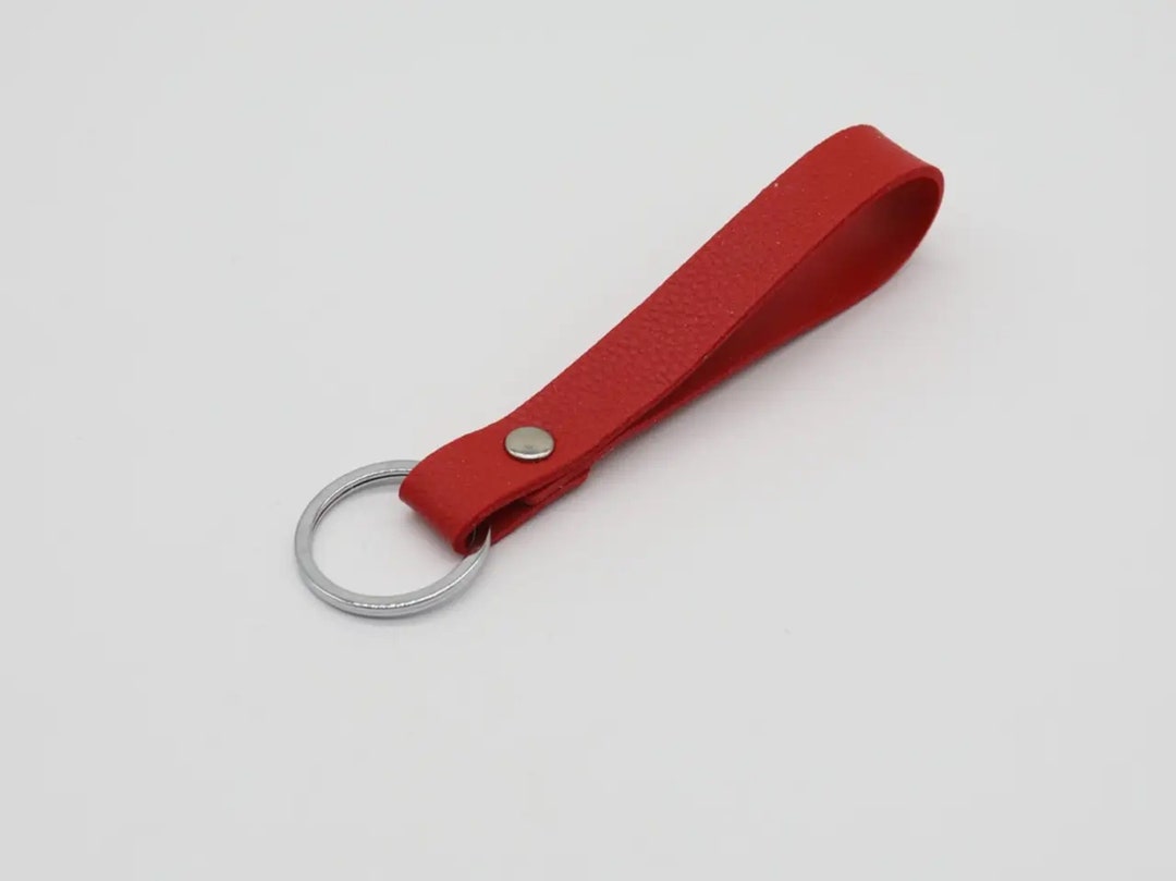 Red Leather Keychain, Keychains, Key Holder, Key Wrist Strap