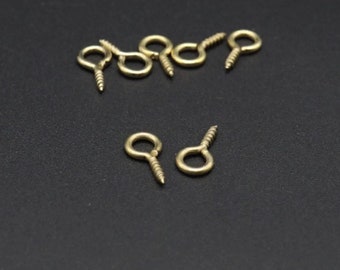 1 pc Hook 13x7 mm, Screw bails, Furniture hook, Tiny eye screws, Metal hook, Self-tapping ring, The hook is metal, Screw hook