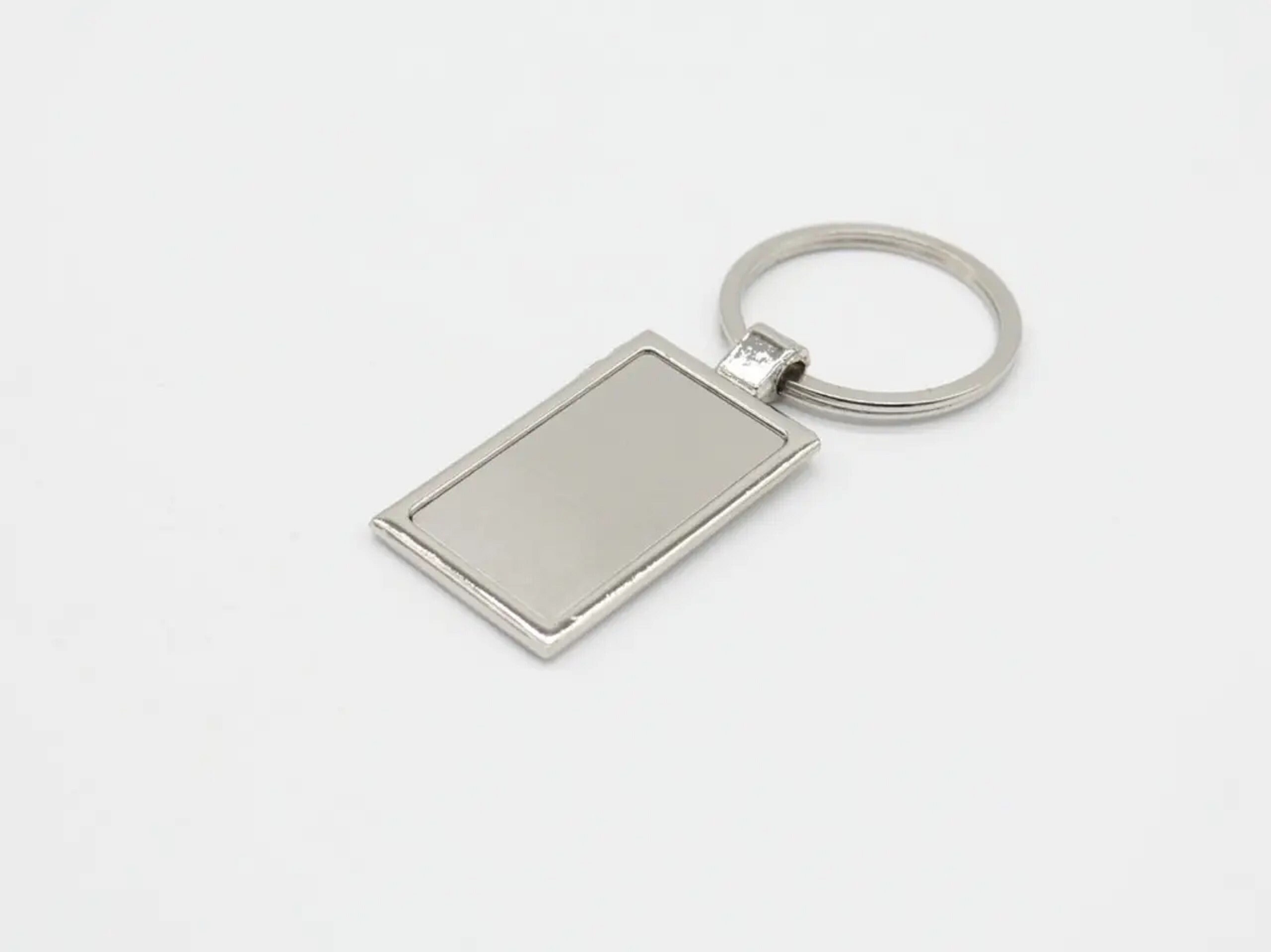 5pcs Blank Silver Keyring, Stainless Steel Square Keychain Supplies, Square  Pendant Ready to Stamp or Engrave as Date Key Chain Wholesale 