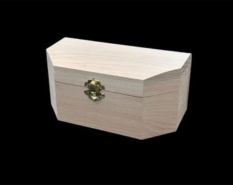 Unique Custom Jewelry Box 10.5 х 20.5 cm with Beech Wood, Classic Wood Box, White Small Wooden Box, Blank Wooden Box, Organizer Box