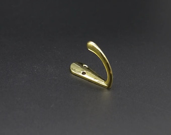 35x28 mm Hook metal for clothes , The furniture hanger, Vintage Gold Wall Hook, Hook, Wall hook, Gold hook, Hook for hat