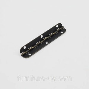 Cerniere a pianoforte, set da 5, cerniera per portagioie, mini cerniera in metallo, cerniera in bronzo, cerniere decorative, cerniera per decoupage, cerniere antiche, 65х9 mm.