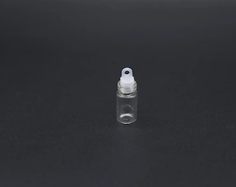 Echantillonneur de parfum 1 ml, Flacon de parfum rond vide transparent en verre, Flacons de parfum, 22х11 mm
