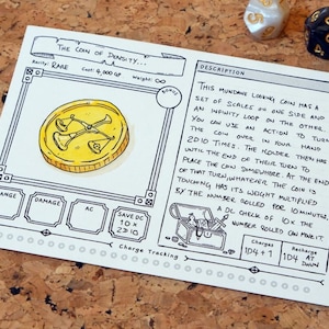 20 cartes d'objets magiques imprimées D&D 5e et outil d'atelier - À remplir