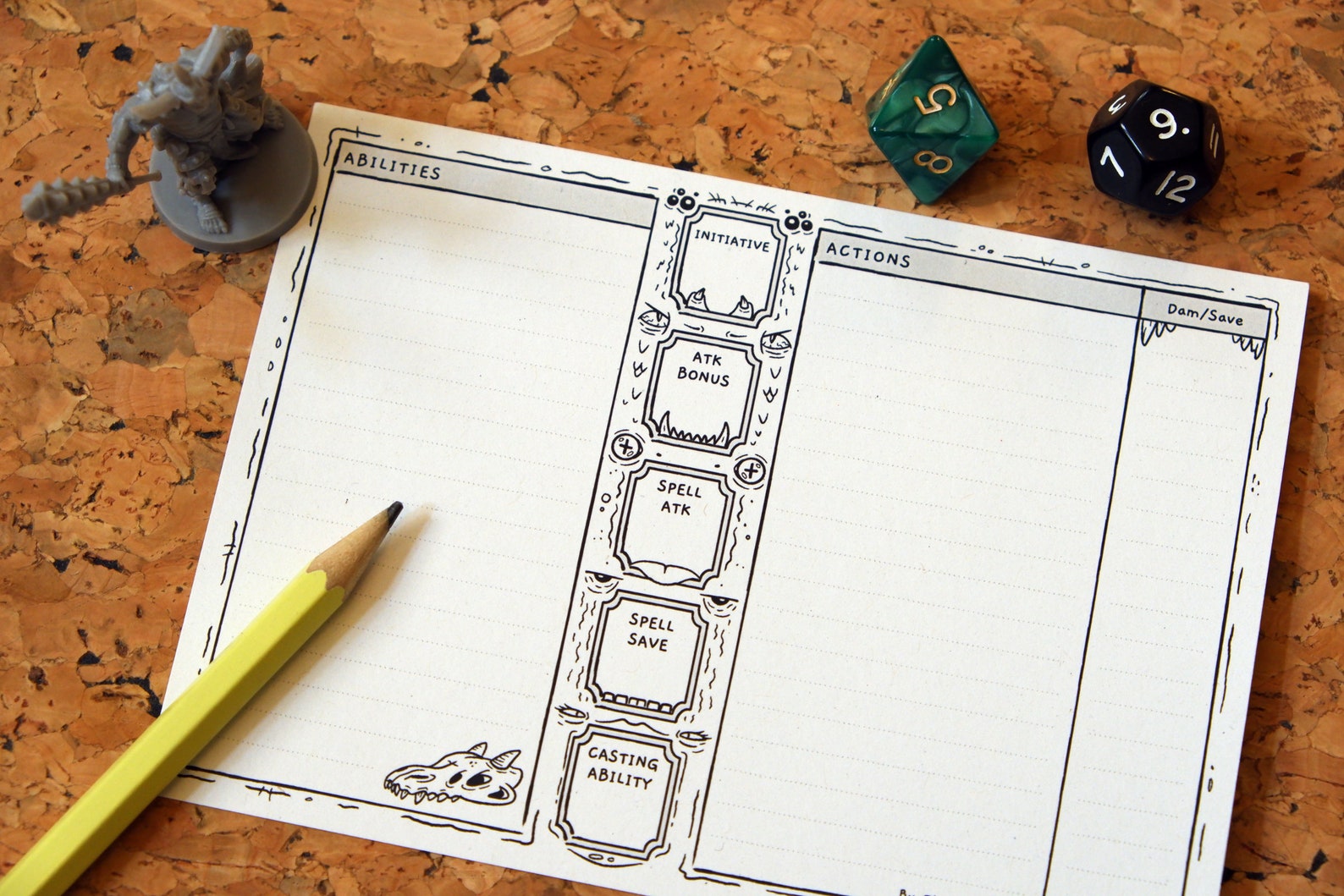 20 Printed Dnd 5e Monster/npc Cards and Creature Creation Tool ...