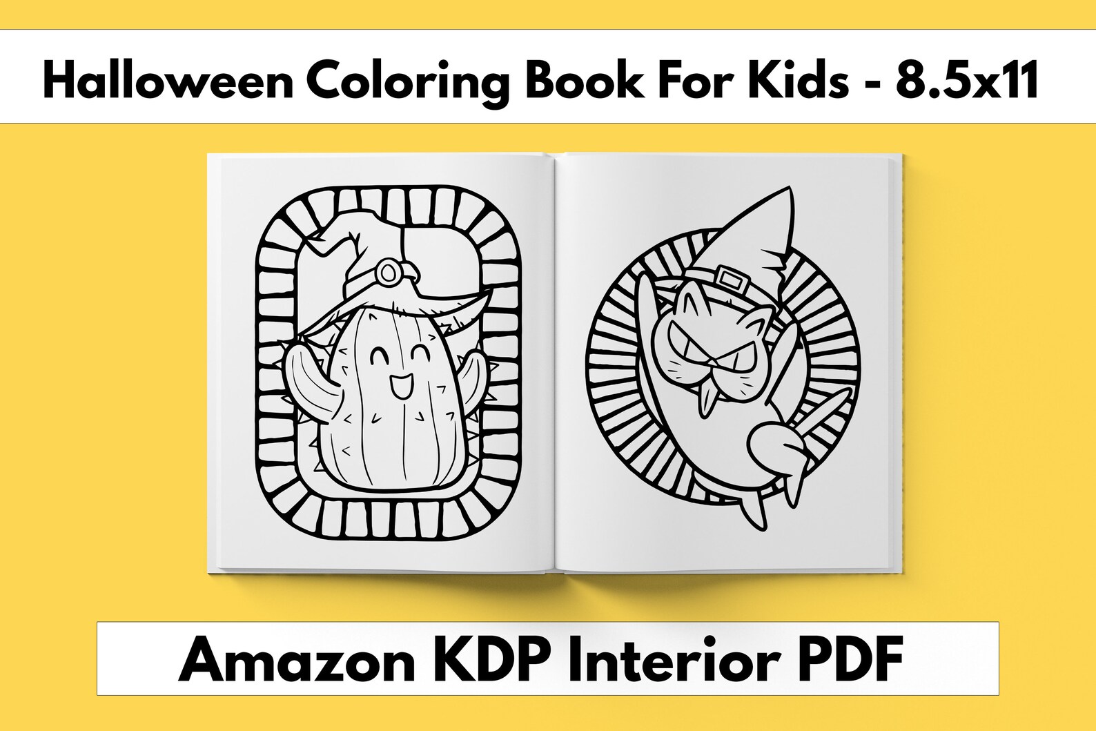Download Amazon KDP Interior PDF Halloween Coloring pages 8.5 x | Etsy
