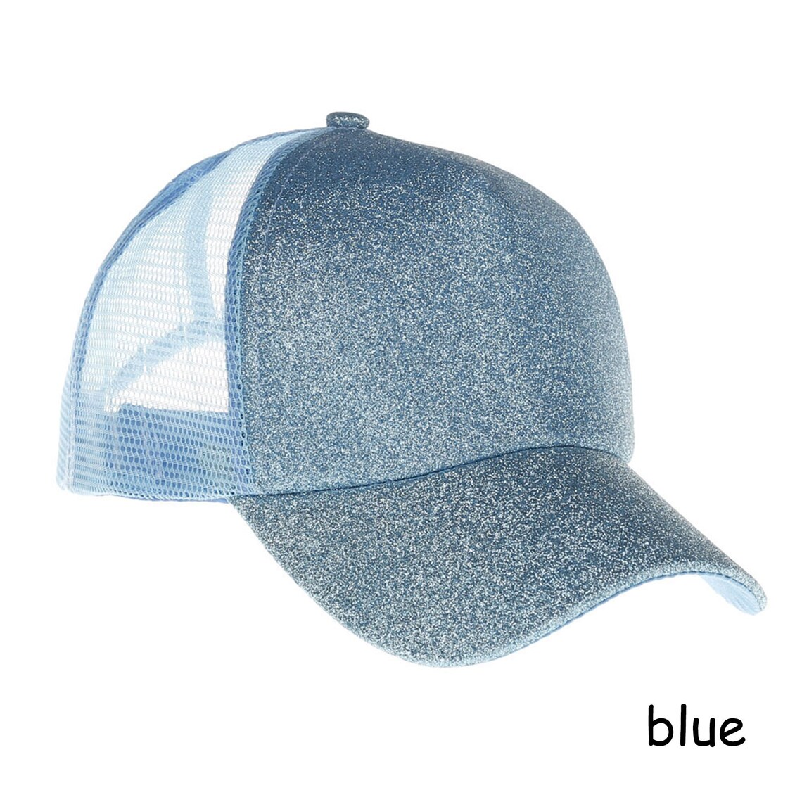 CC Distressed glitter baseball cap Adjustable women mesh Etsy