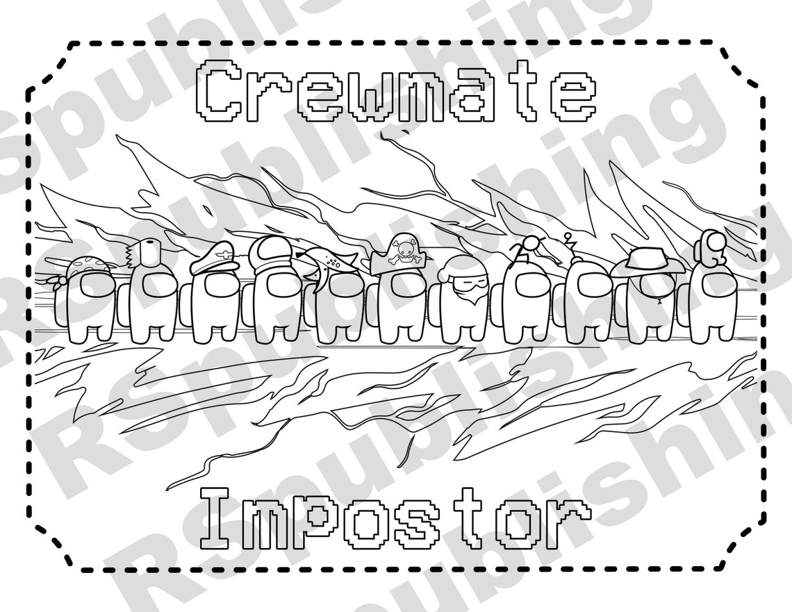 Among US game Coloring Page 85 x 11 Print ready | Etsy