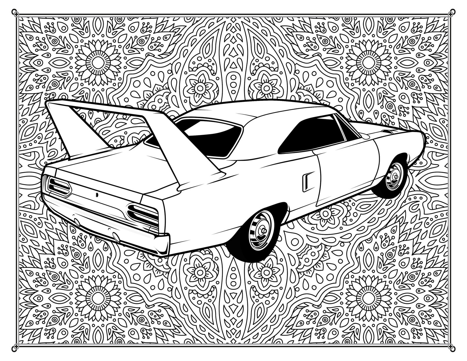 Mandala Car Coloring Pages