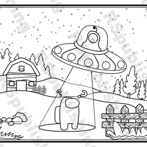 Among US game Coloring Pages 40 Pages All in 1 PDF file | Etsy