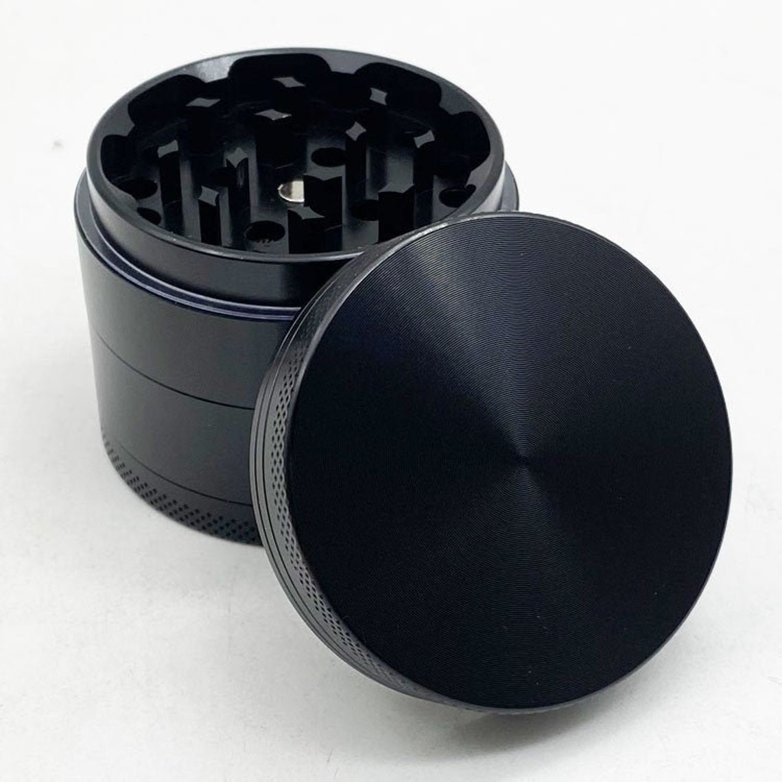 Black Herb Grinder Spice Alloy Metal Herb Stainless Grinder 4 Etsy