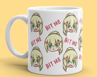 Kawaii Darkness Konosuba Mug, Waifu Mug, Anime Mug, Weeb Gift, Chibi Masochist Kono Subarashii Isekai Classic Mug 11oz 15oz