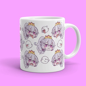 Chibi Princess Booette Boosette Mug, Kawaii Cute Boo Gift, Gamer Gaming Geeky Video Games Waifu Classic Mug 11oz 15oz