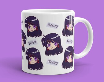 Kawaii S. Mars, Chibi Senshi Gift, Cute Rei Hino, Japanese Otaku Mug, Pretty Guardian Anime Manga Fangirl Classic Mug 11oz 15oz