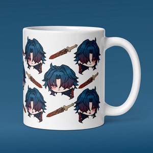 Cute HSR Blade Mug, Kawaii Honkai Star Rail Gift, Chibi Husbando, Stellaron Hunters Classic Mug 11oz 15oz