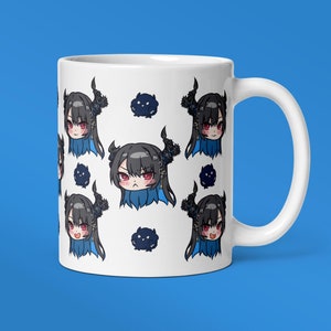 Kawaii Nerissa Ravencroft Mug, Cute Vtuber Gift, Chibi Hololive English Advent Virtual Youtuber, Nerissa Classic Mug 11oz 15oz