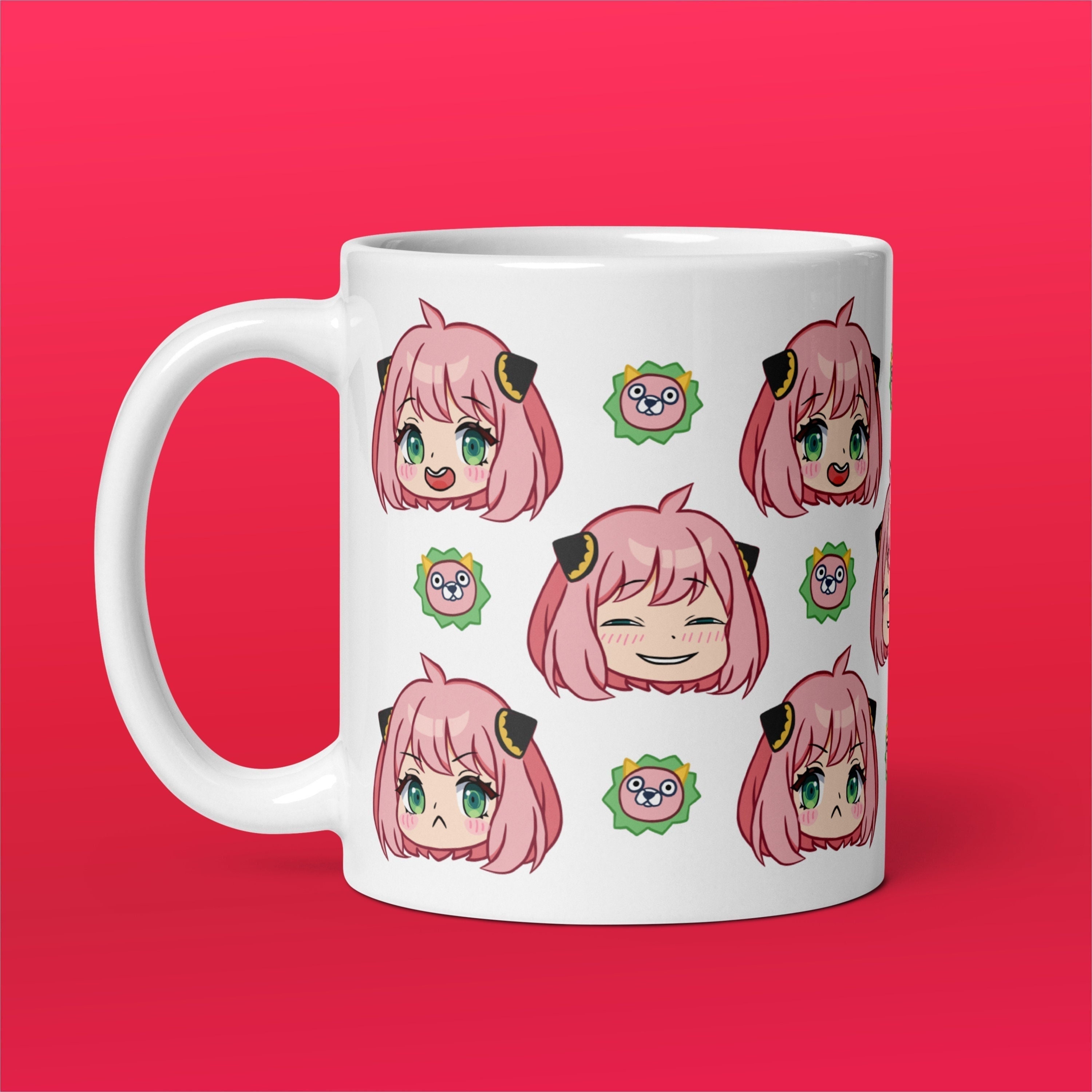 Kawaii Spy Anime Mug, Smug Telepath Gift, Chibi Manga Waifu, Cosplay ...
