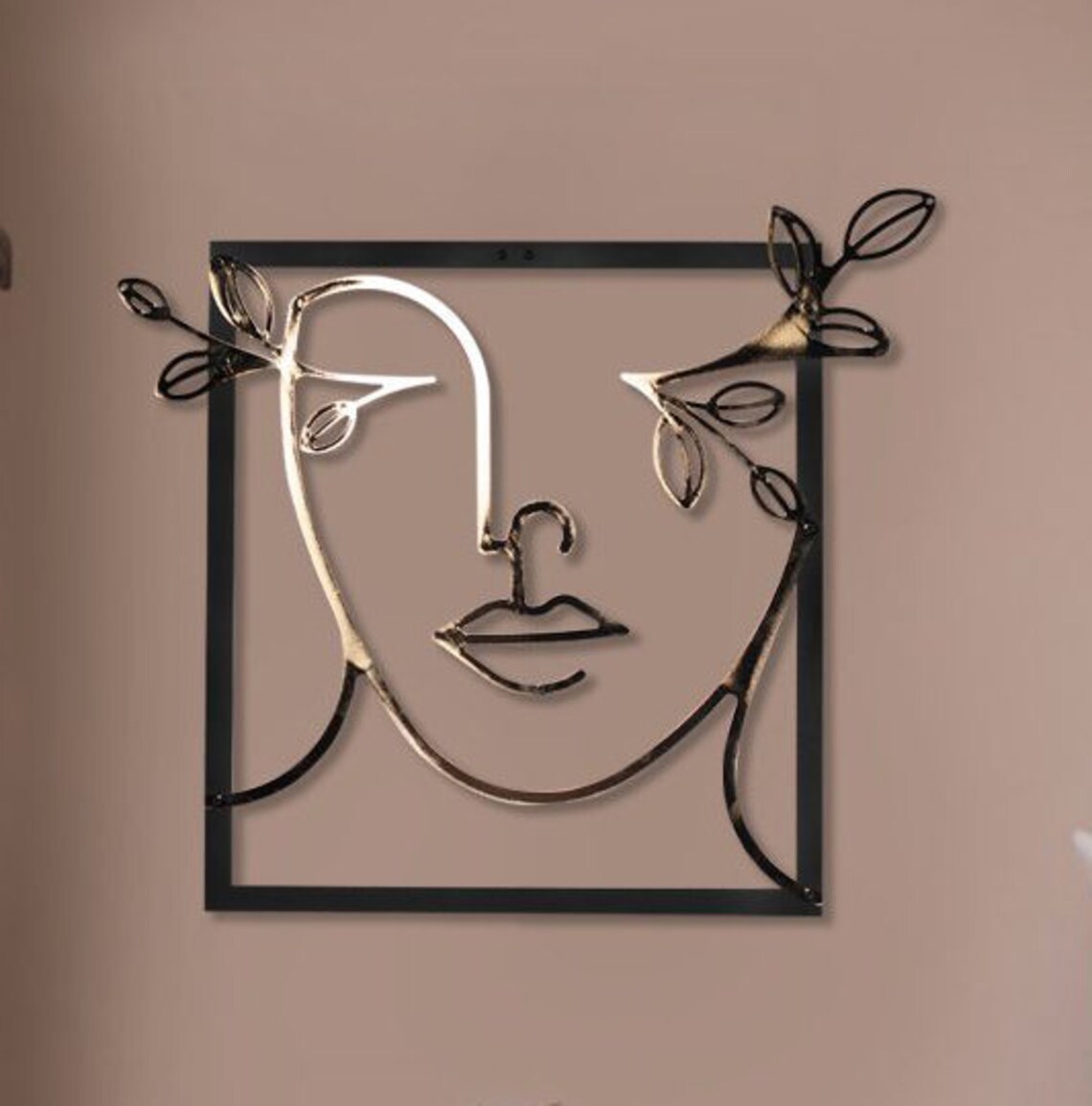 Gold Color Coated Metal Wall Decor Bedroom Wall Decor Metal | Etsy