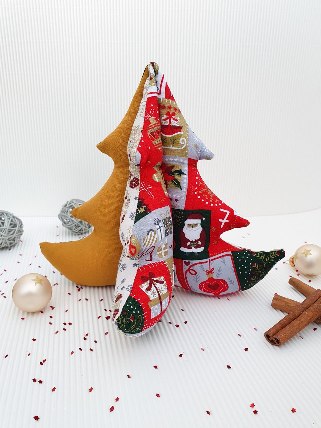Printable 3D Fabric Christmas Tree Sewing Pattern | DIY Plush Christmas ...