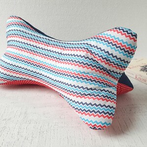 LAST Reading Bone Pillow DIY Pack | Neck Pillow Sewing Kit | Leseknochen Nähset | Gift Idea to Sew | Stars Blues Geometric Patterned Fabrics image 1