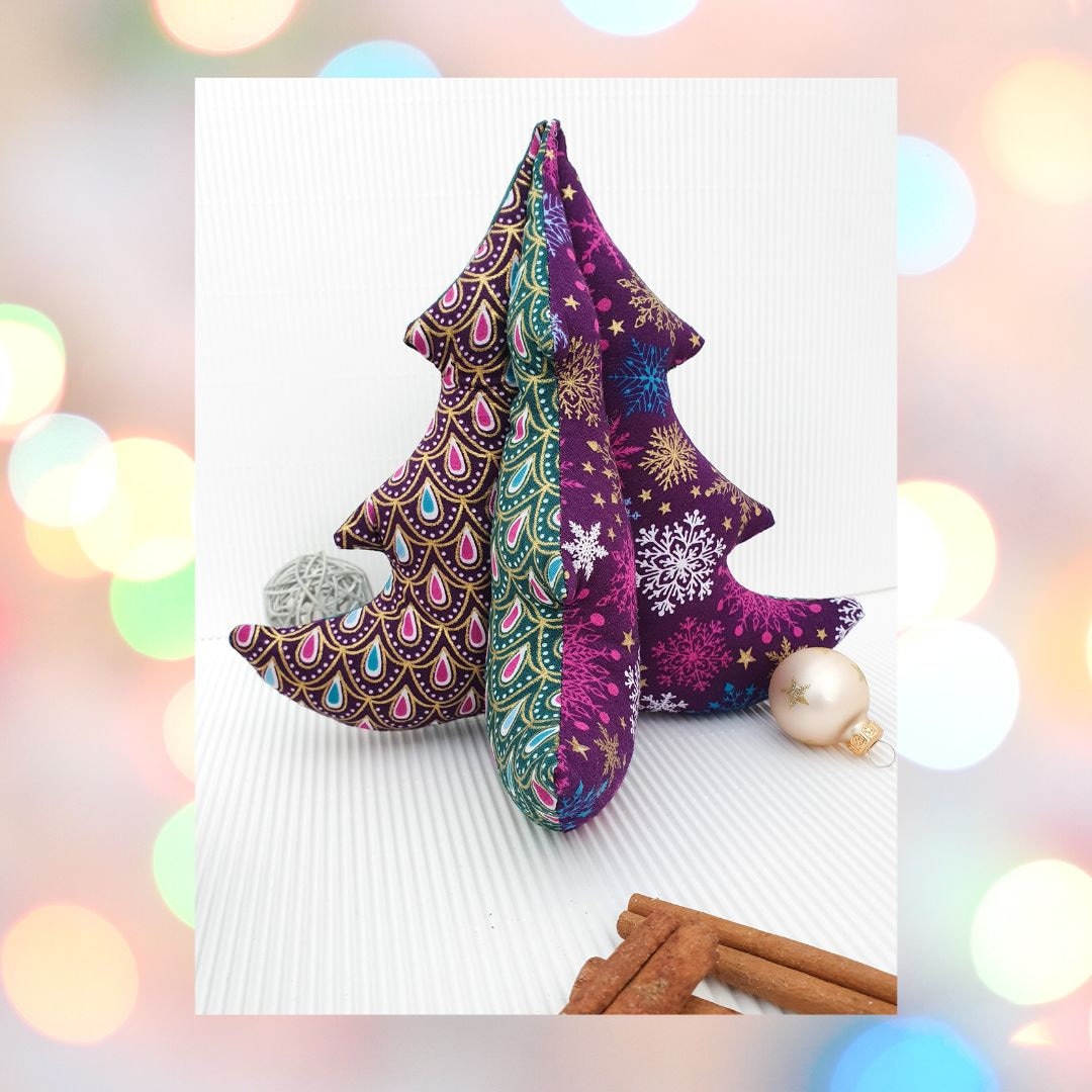 Christmas Tree Sewing Pattern PDF | Easy Christmas Home Decor to Make | Plush Christmas Tree Sewing Project DIY | Fabric Christmas Tree