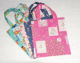 Tutorial per cucire una borsa tote reversibile / Istruzioni facili per realizzare una borsa in tessuto (PDF)