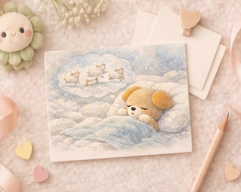 Muurkunst babykamer slaperig • Pastelkleurige kinderkamerdecoratie • Dromerige babykamer (digitale download)