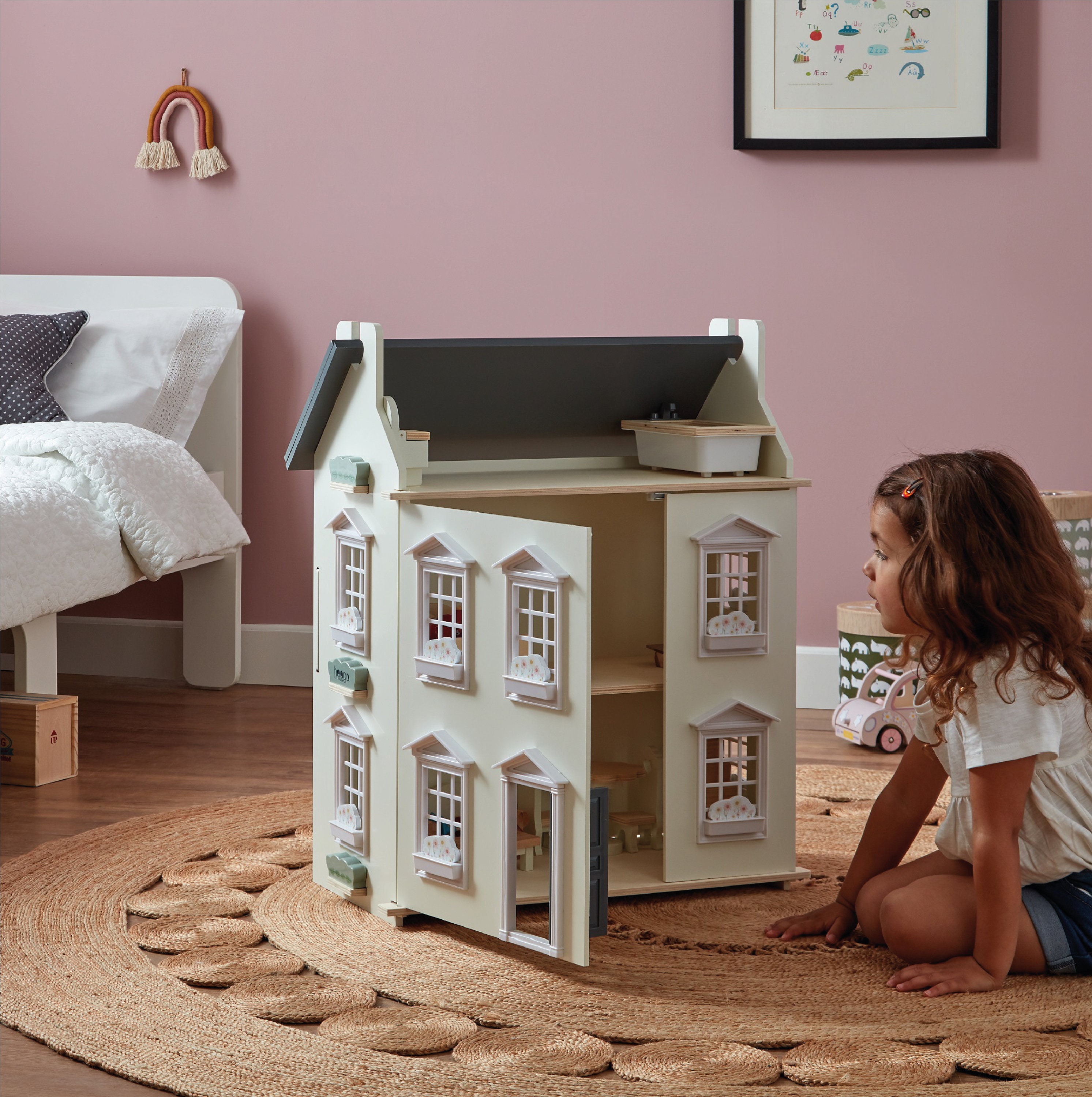 Dolls House Wooden Dollhouse Kids Dolls House Luxury Etsy UK