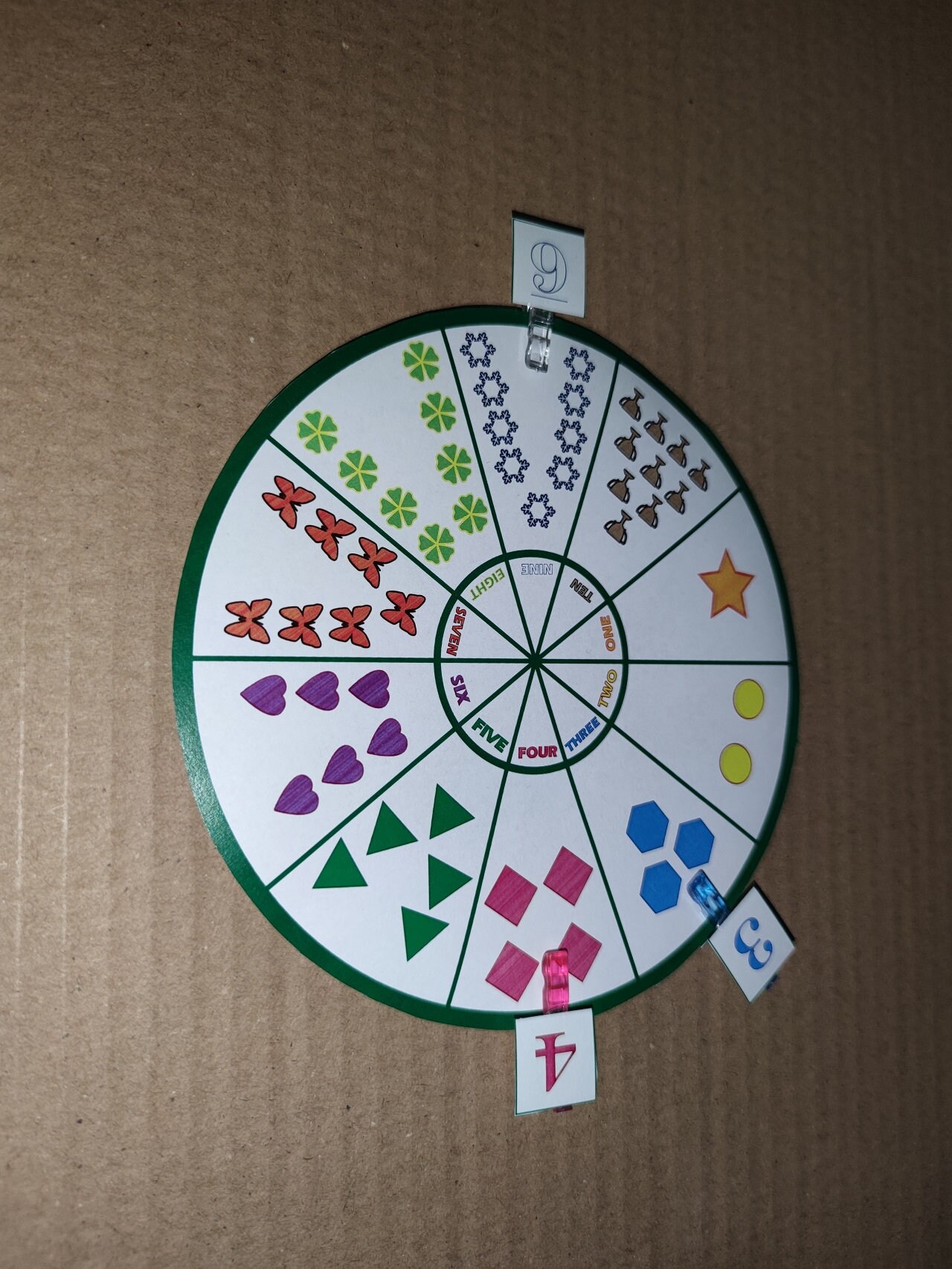 shapes counting wheel numbers 1 10 10 20 printable etsy
