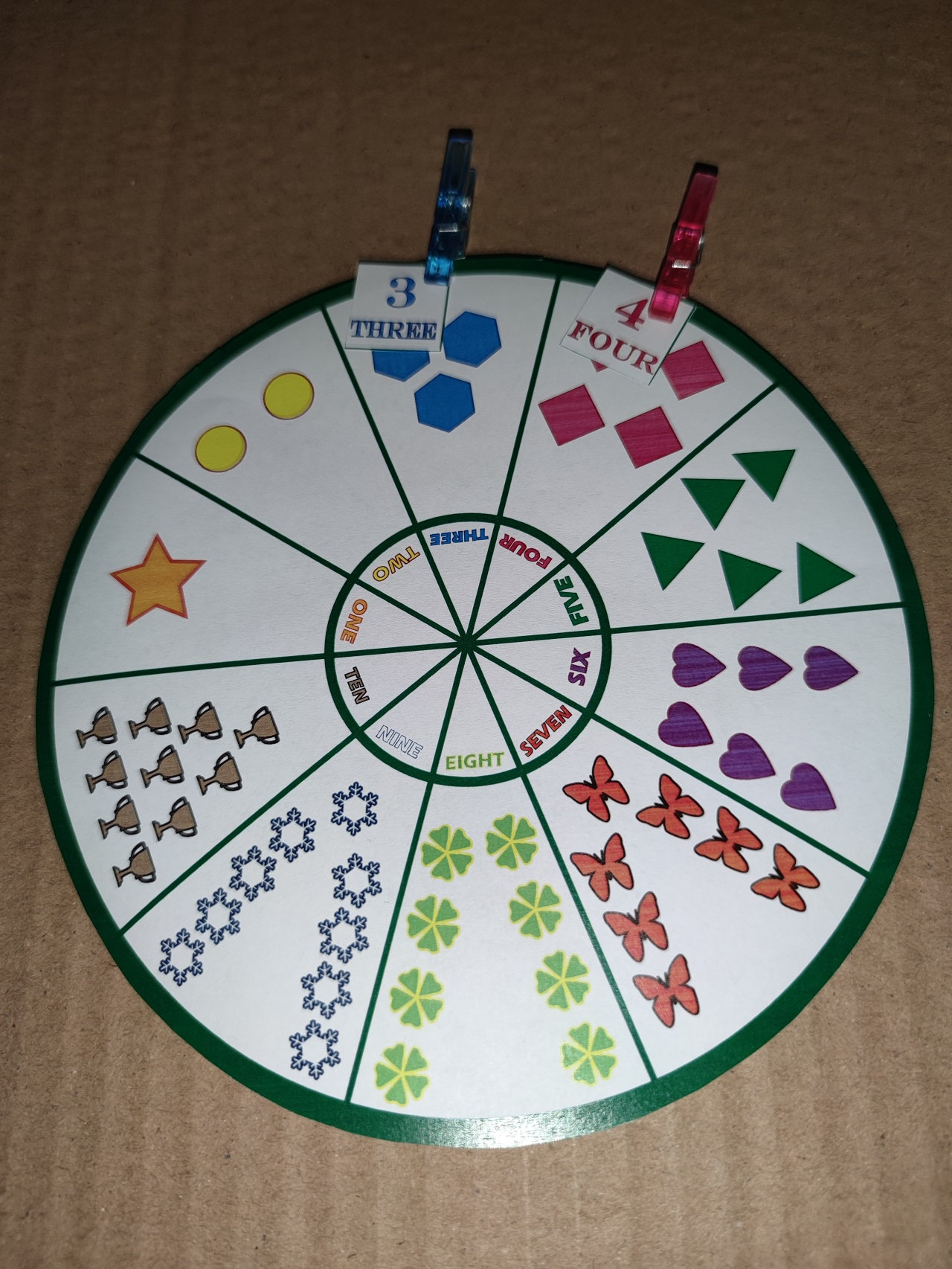 shapes counting wheel numbers 1 10 10 20 printable etsy