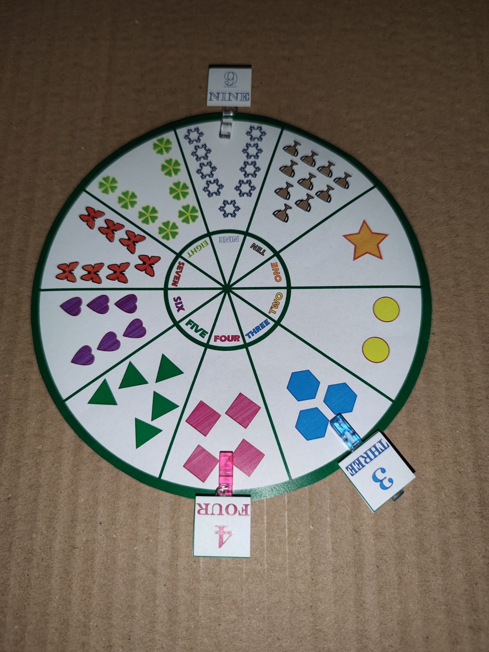 shapes counting wheel numbers 1 10 10 20 printable etsy