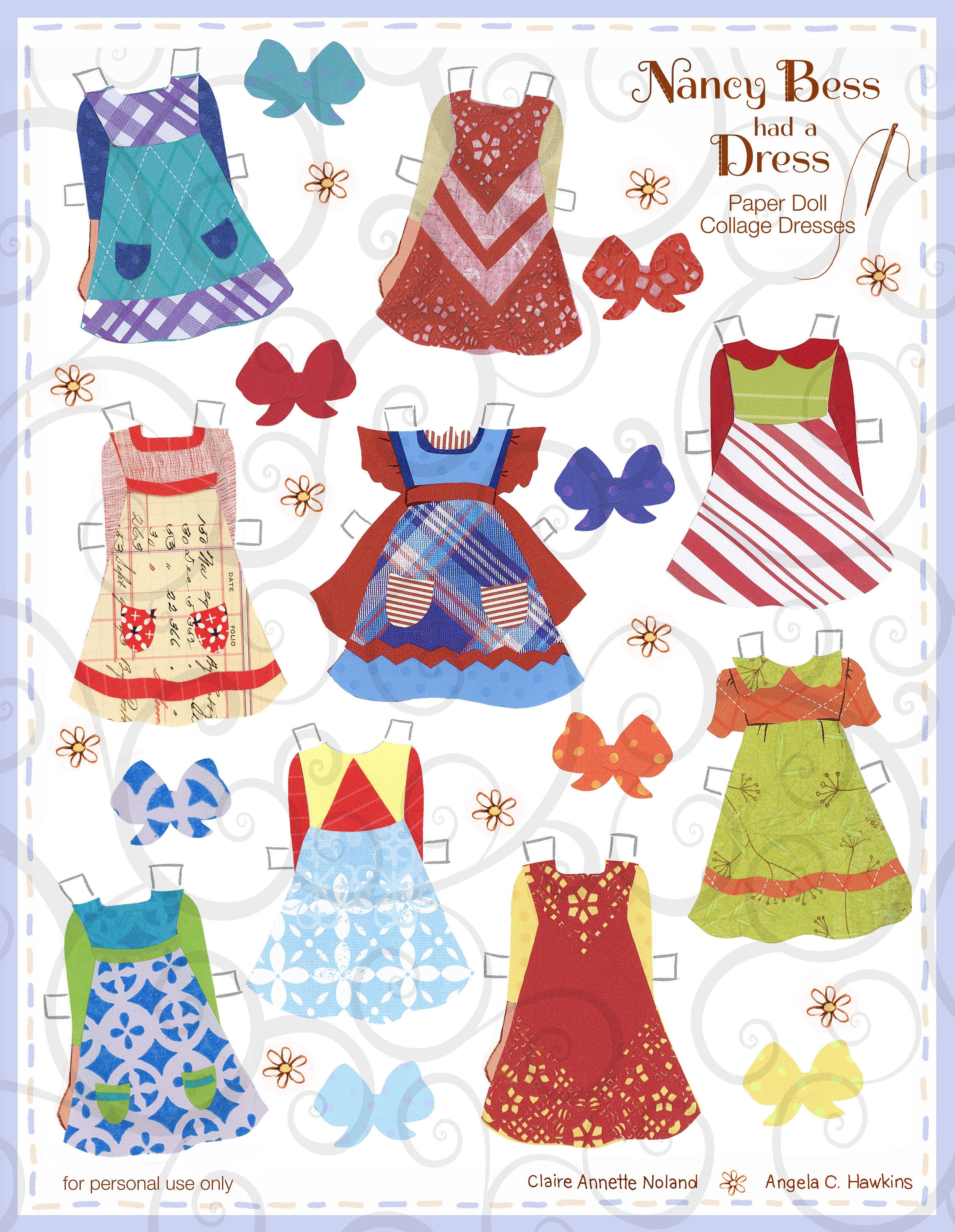 Printable Paper Doll - Nancy Bess and Friends Instant Digital PDF ...