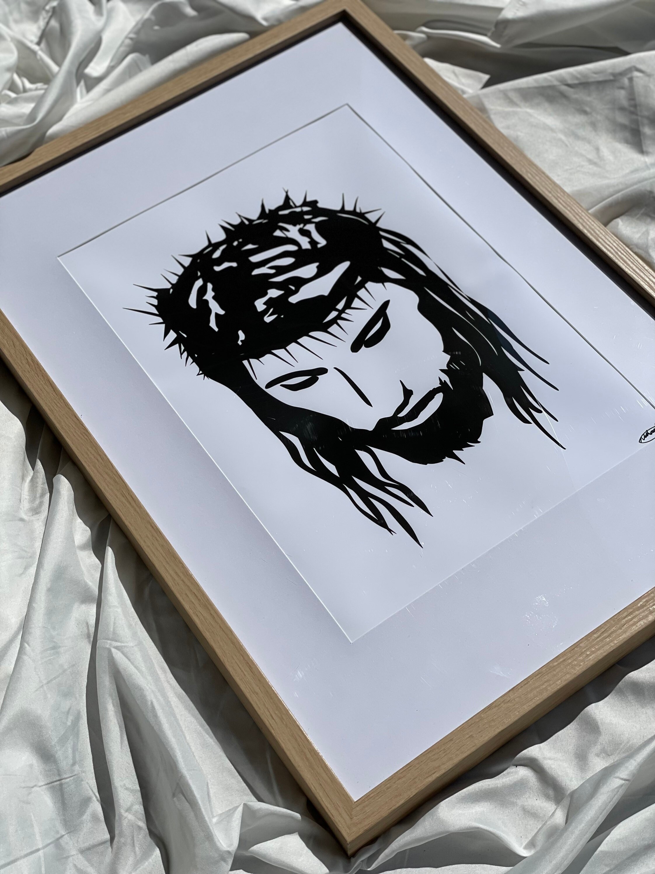 Jesus Abstract Illustration With Frame - Etsy