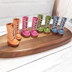 Handmade Leather Doll Boots: Blythe, OB22, OB24 (2.5cm x 1.2cm