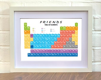 Friends Periodic Table | Periodic Table | Friends List of Elements | Friends Wall Art | Friends Prints | Friends Art