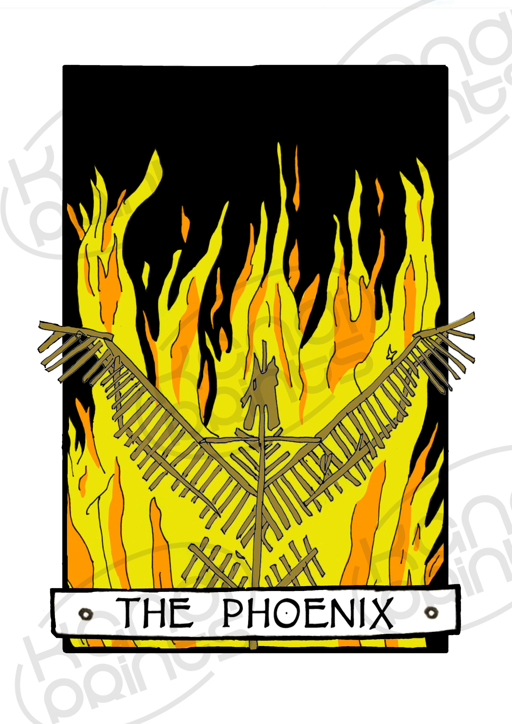 The Phoenix / Glastonbury Festival Tarot Cards / Glastonbury Phoenix