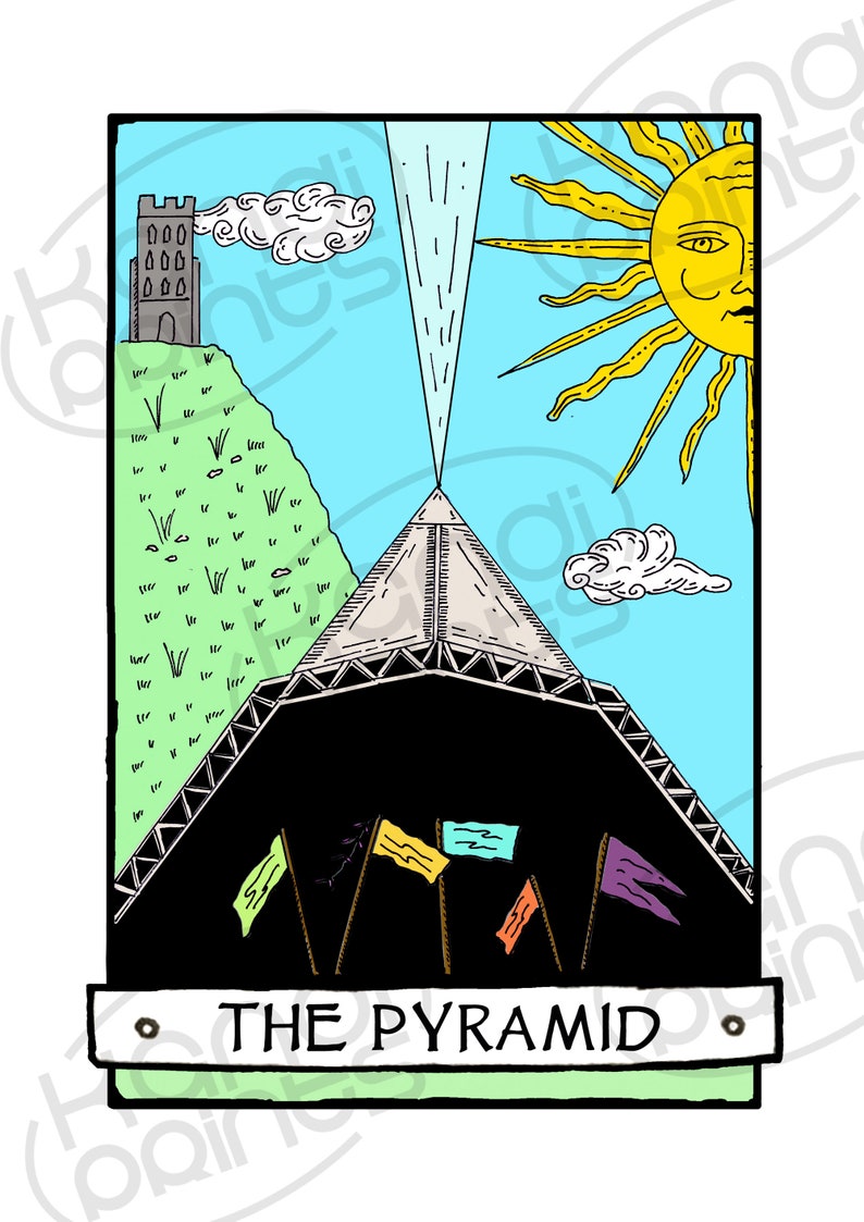 The Pyramid Glastonbury Festival Tarot Cards Glastonbury Etsy