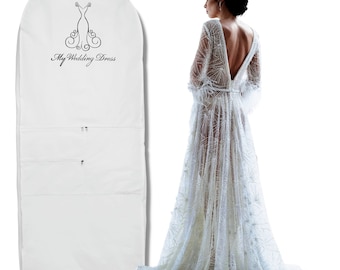 WEDDING DRESS GARMENT Bag, Bridal Dress Bag, Evening Dress Garment Bag, Storage for gown