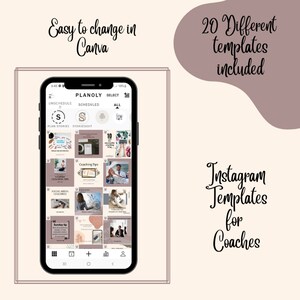 Instagram Templates for Coaches| 20 Done for you Canva Templates| Social Media| Blog| Lead Magnet