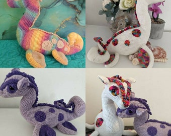 Lockness Monster Plushie Large Handmade Nessie Crochet Amigurumi Sea Creature Cuddly Toy