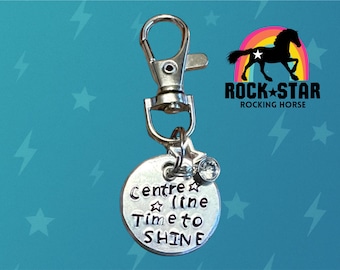 Hand Stamped Horse Charm: Dressage Bridle Tag, Horse Lover Gift