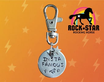 Hand Stamped Horse Name Tag: Personalized Bridle Charm